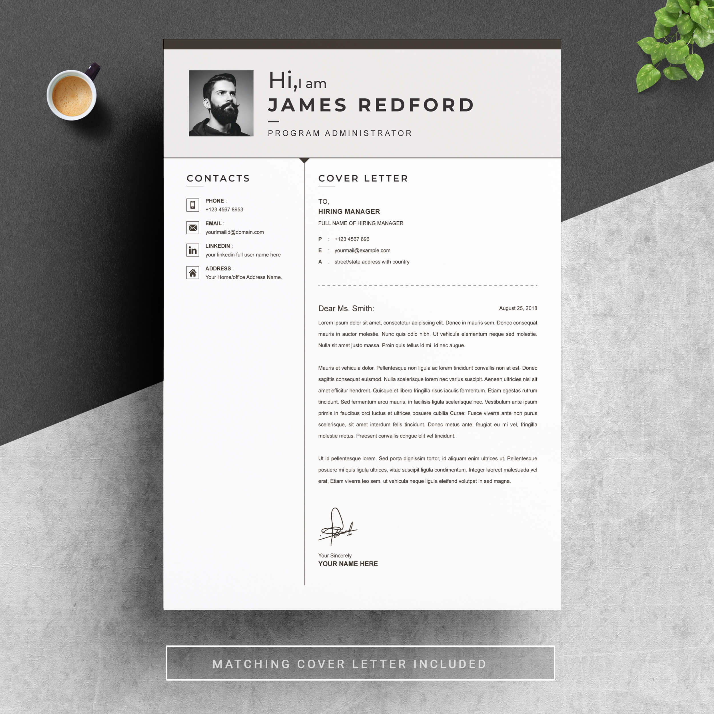 04 resume cover letter page free resume design template 3 246