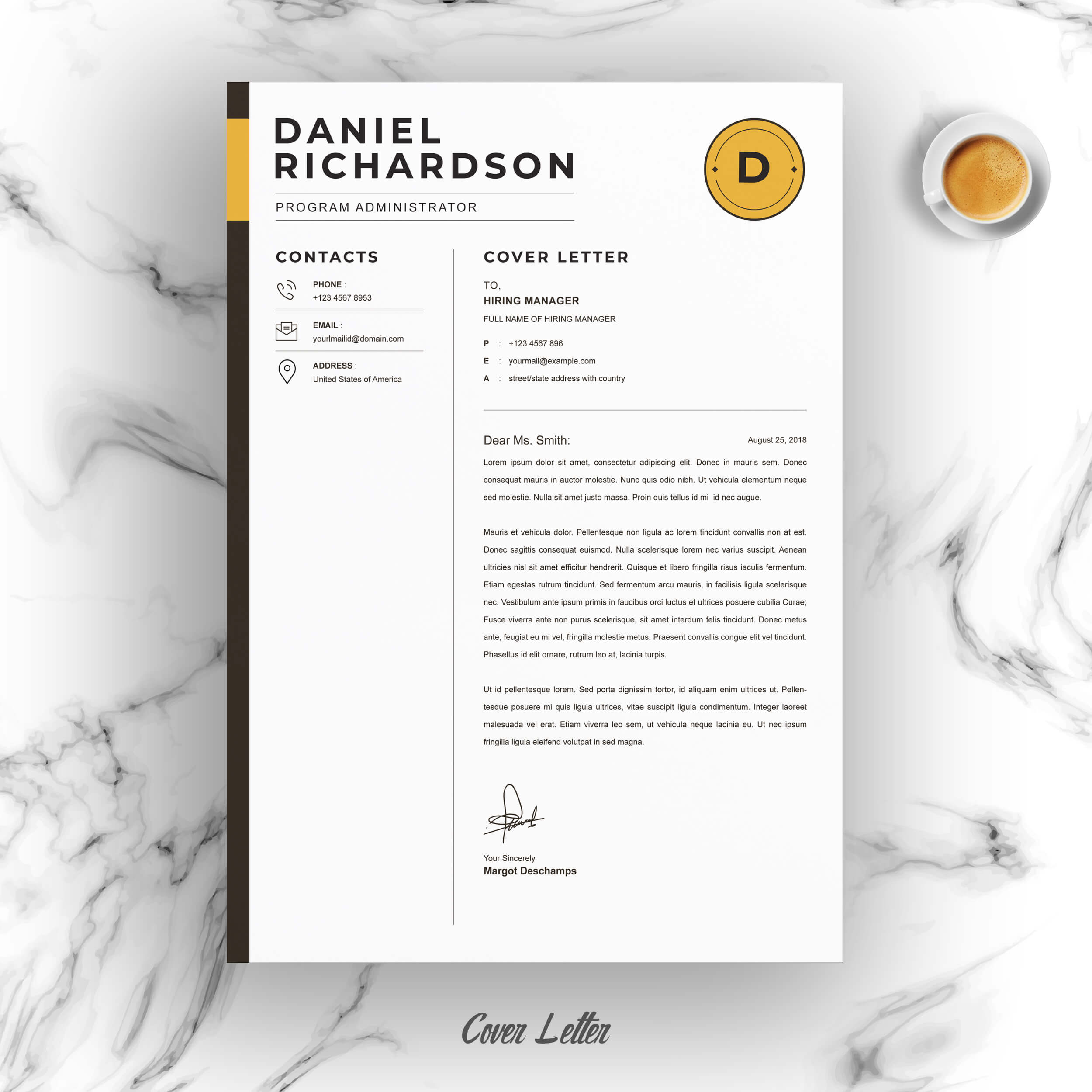 04 resume cover letter page free resume design template 4 110