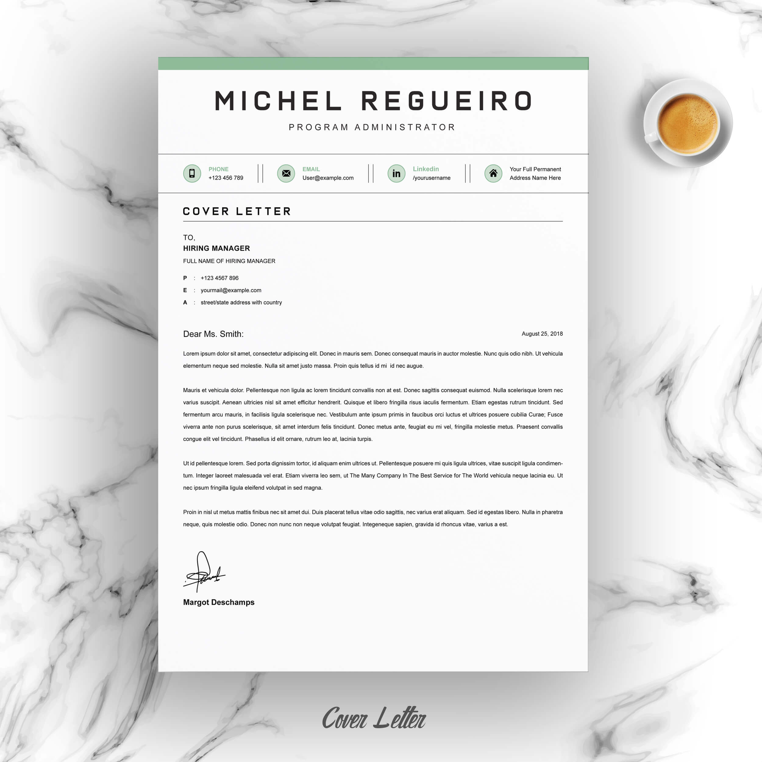 04 resume cover letter page free resume design template 5 689