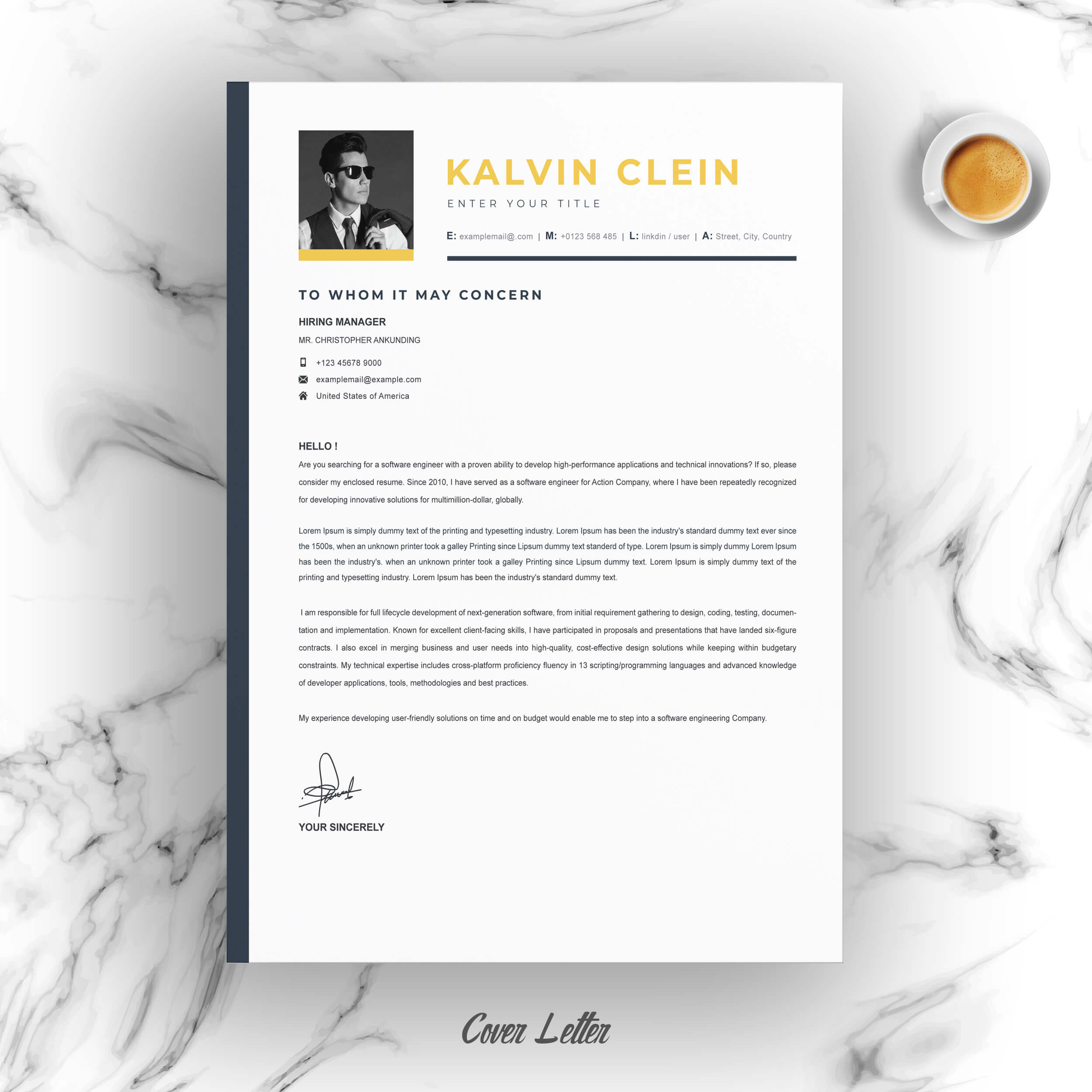 04 resume cover letter page free resume design template 8 37