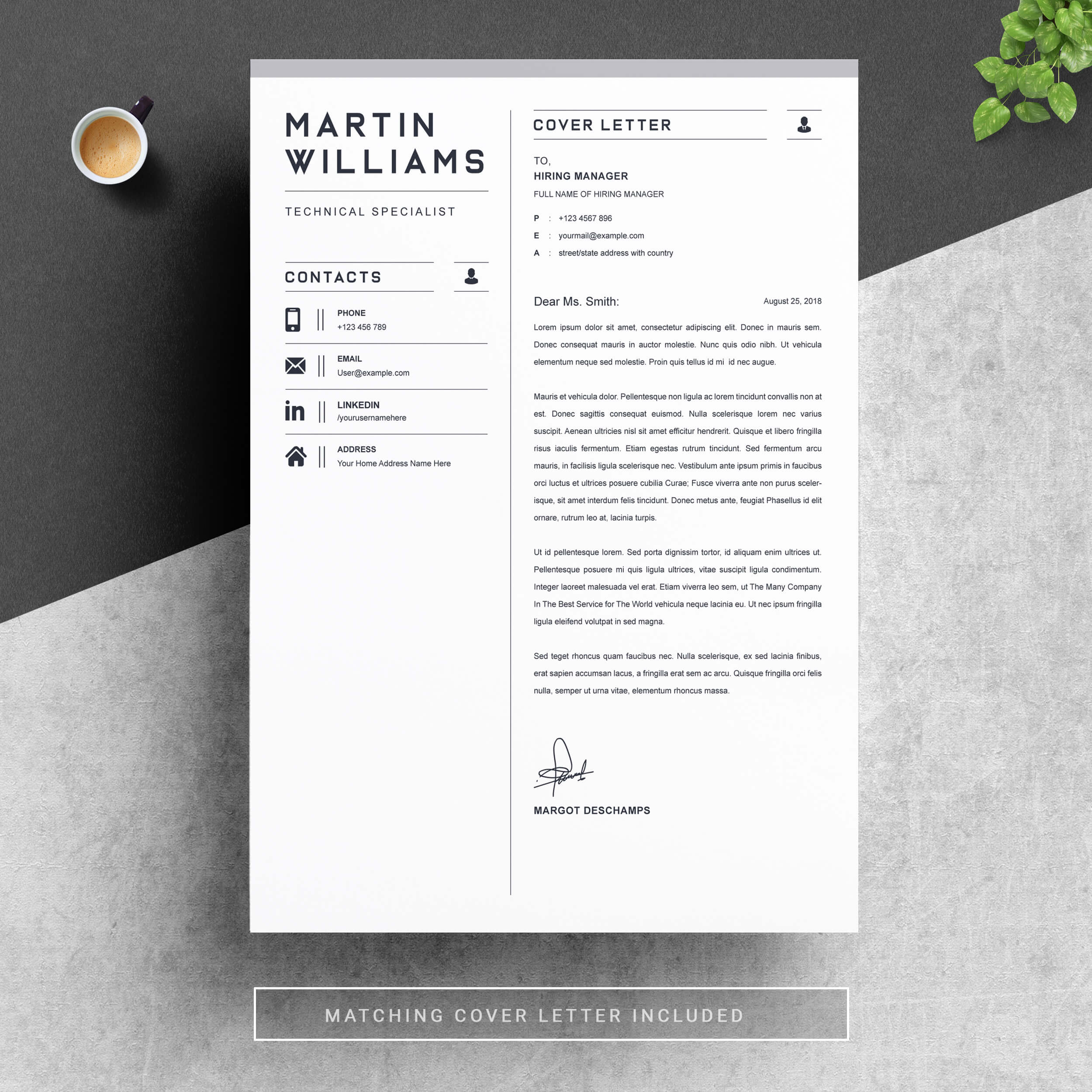 04 resume cover letter page free resume design template 8 848