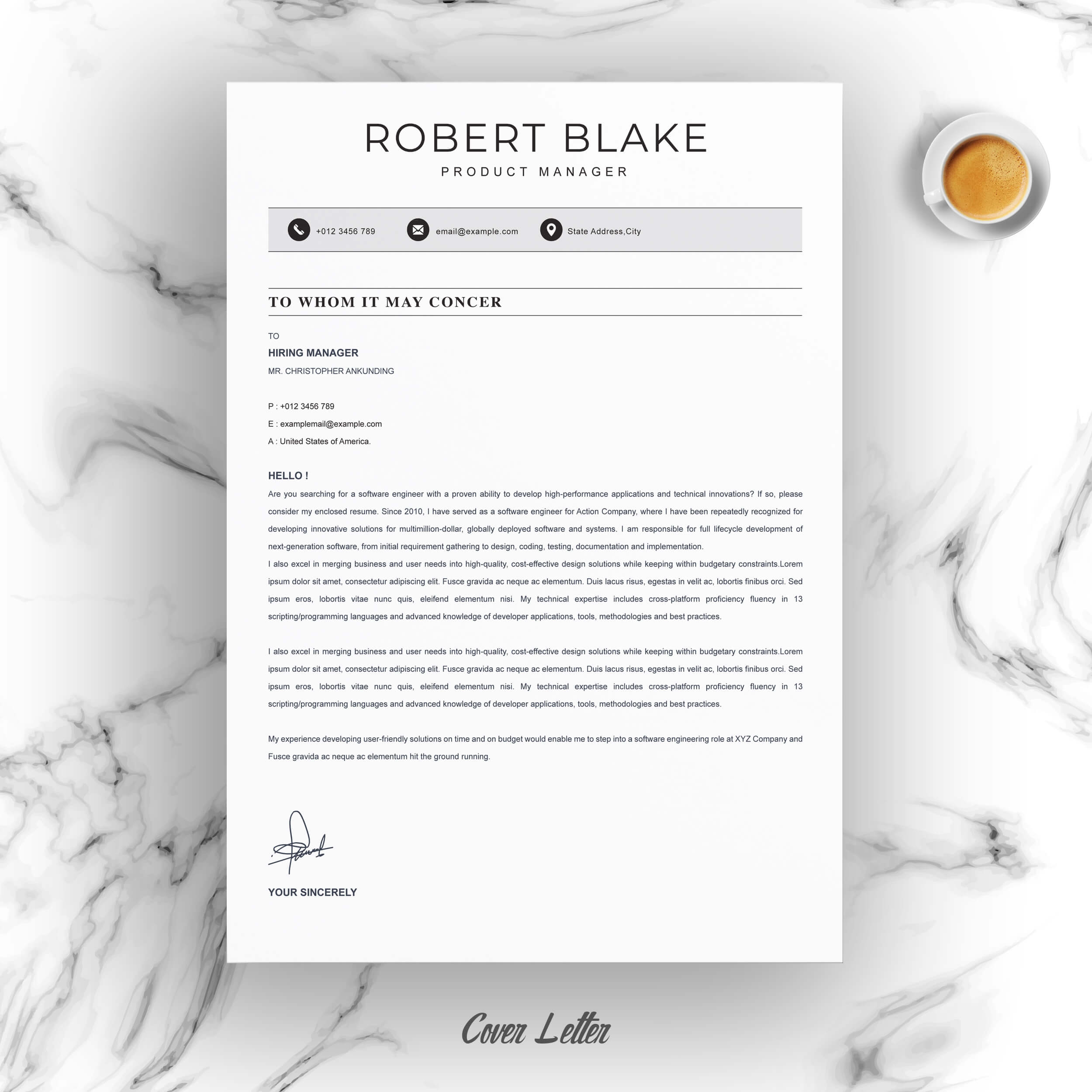 04 resume cover letter page free resume design template 868