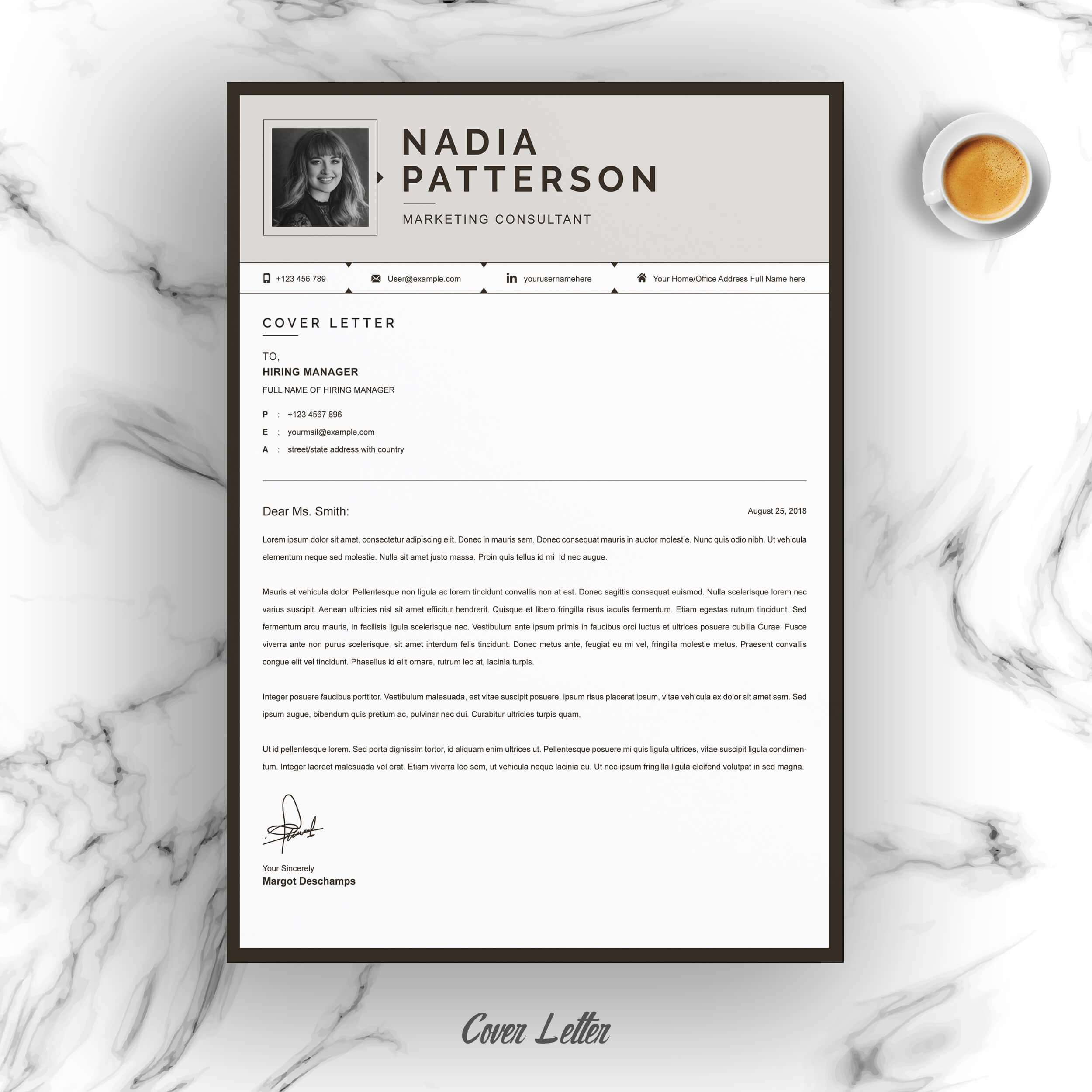 04 resume cover letter page free resume design template 891