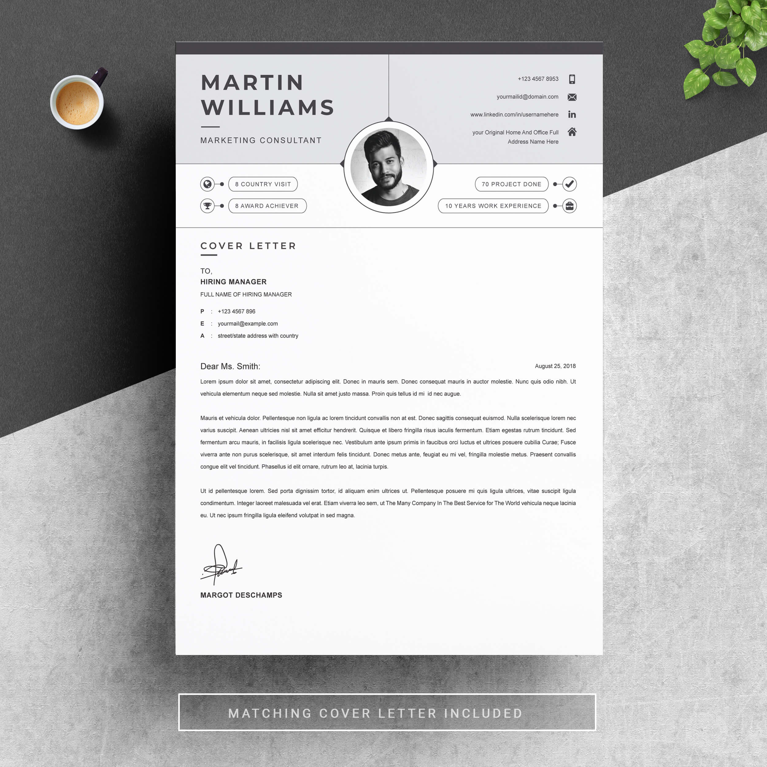 04 resume cover letter page free resume design template 9 308