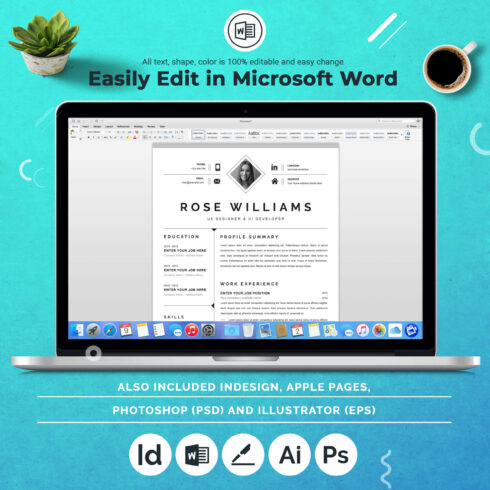 UX Designer UI Developer Resume Template | Word Resume Template ...