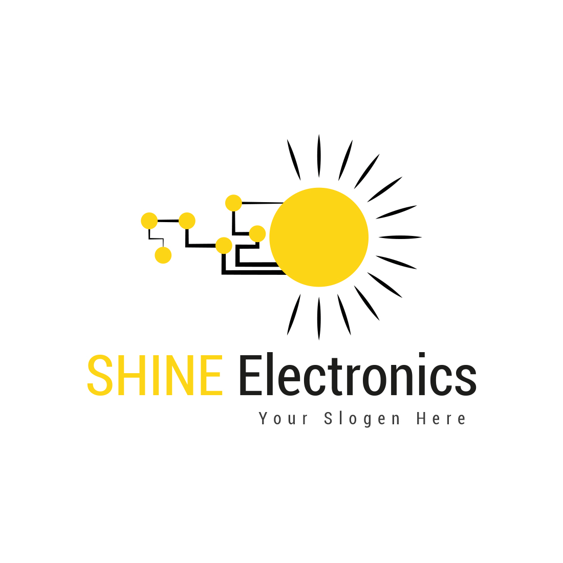 Electronics + solar system ( Logo design ) preview image.
