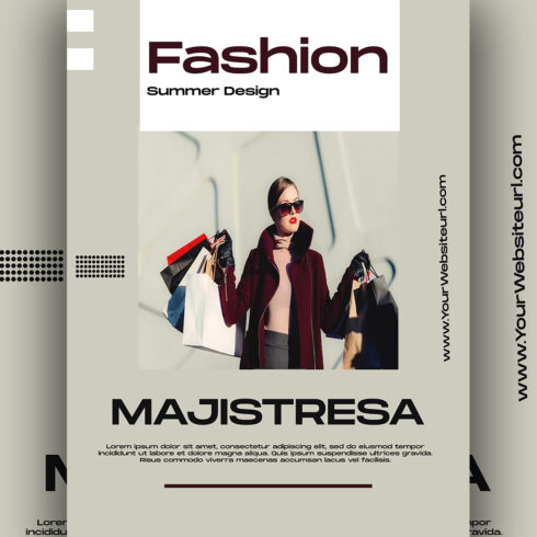 Fashion poster design cover image.