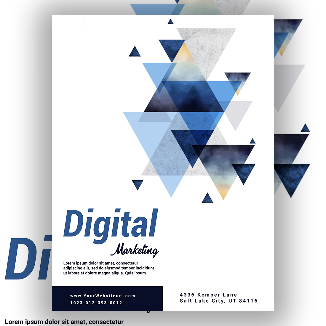 Digital Marketing poster design preview image.