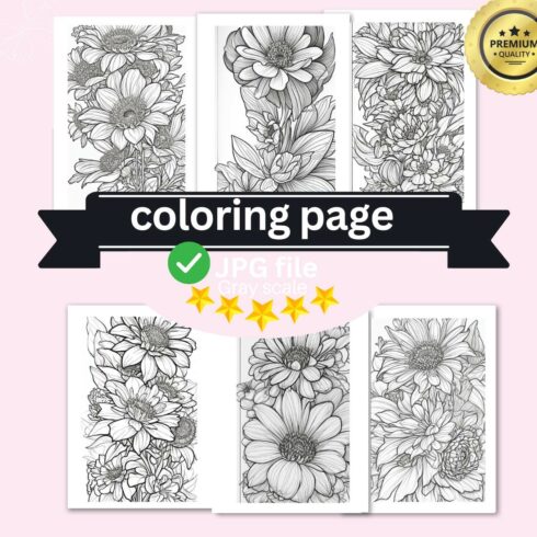 Beautiful and stunning , beautiful and sweet flower coloring page for adult cover image.