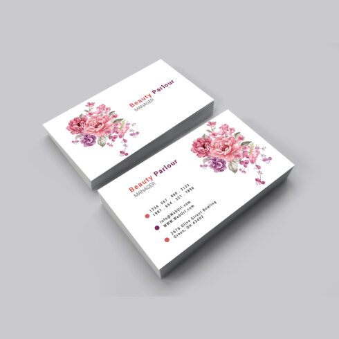 Parlour business card design cover image.