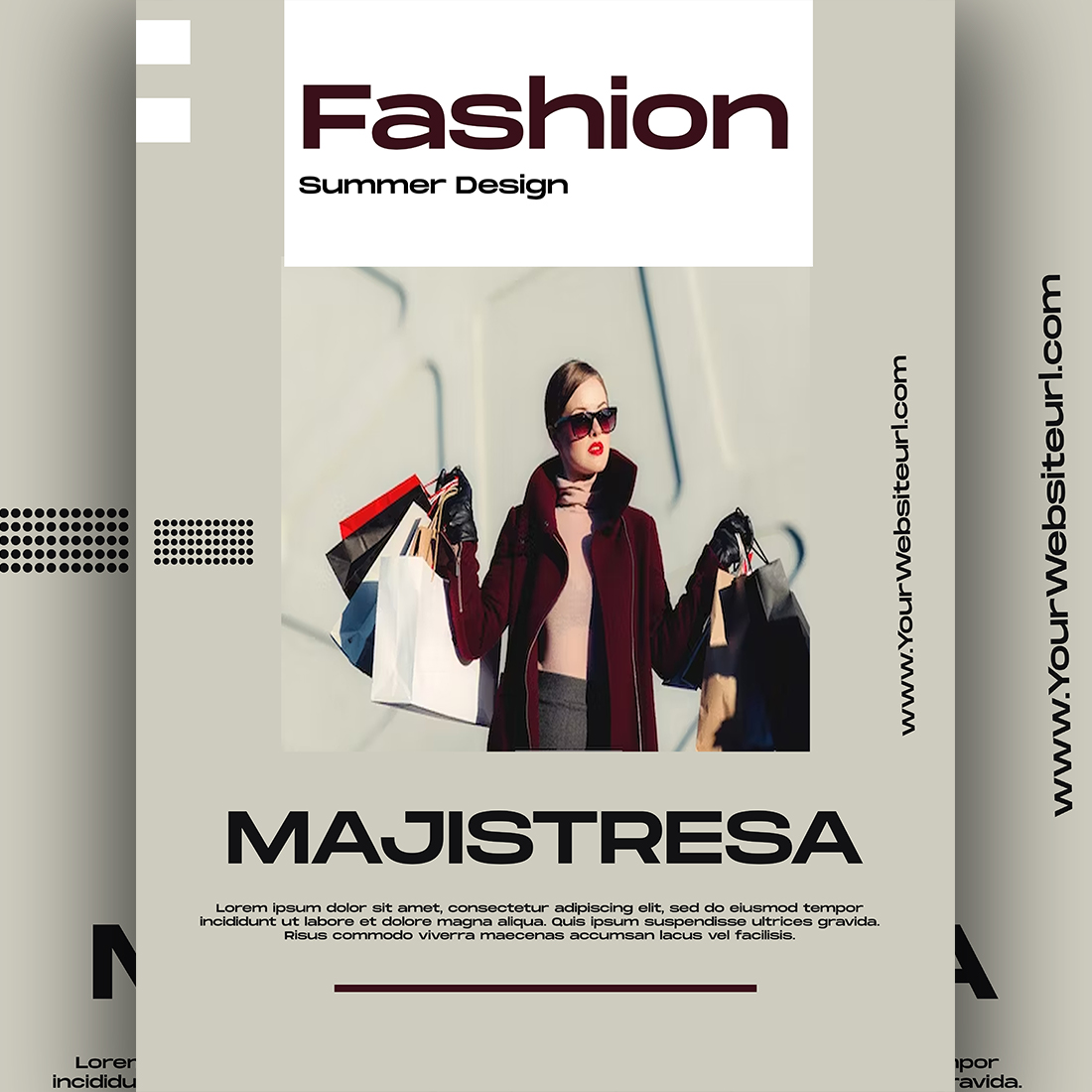 Fashion poster design preview image.