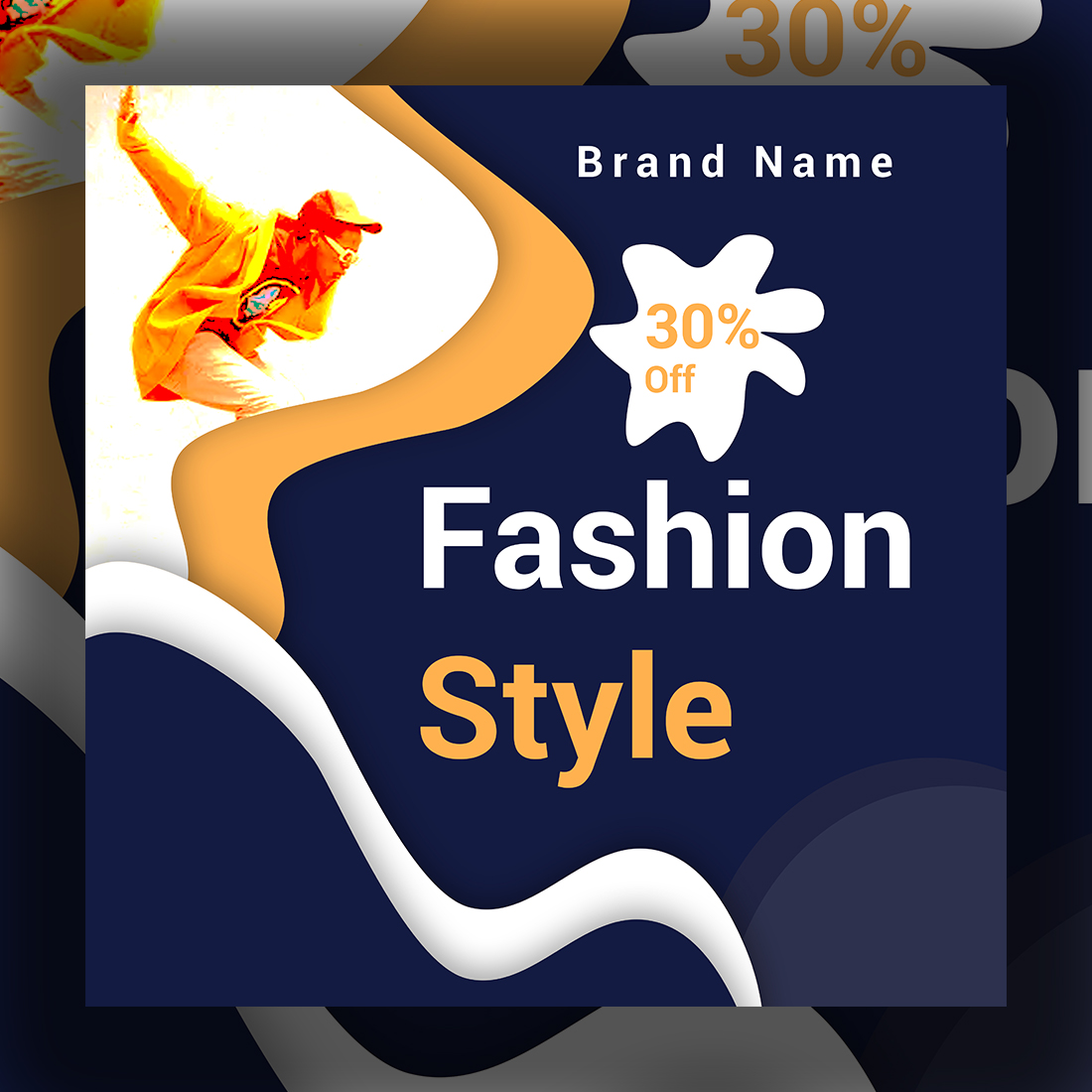Fashio style poster design ( Best for fashion promotion ) preview image.