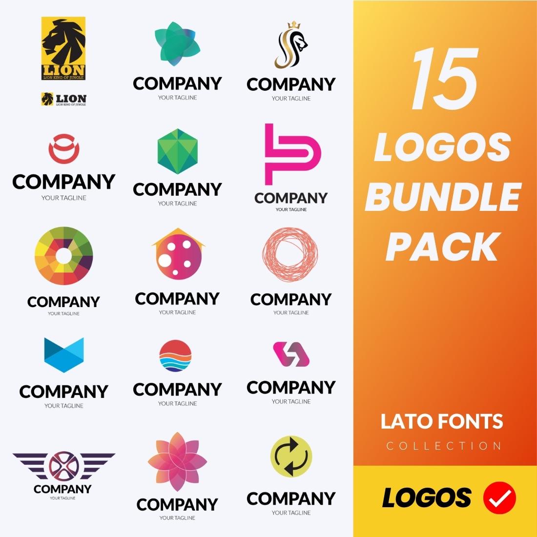 Business Logo Collection-(15-Logos bundle pack) Only-$16 cover image.