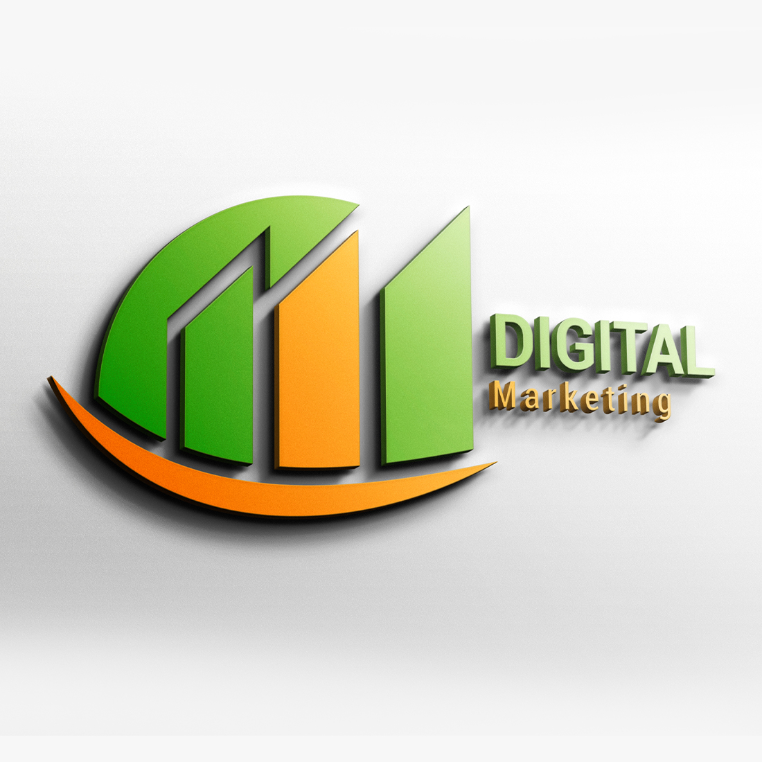 Digital marketing logo design ( txt is easily editable ) preview image.