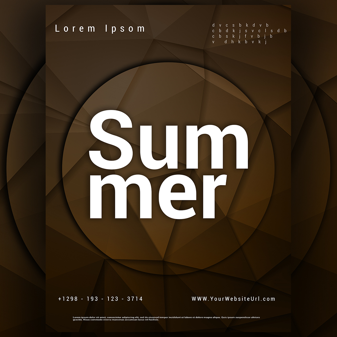 Summer poster design preview image.