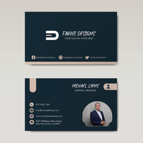 Stylish Business Card Design cover image.