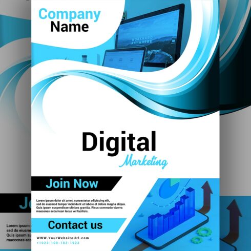 digital marketing poster design cover image.