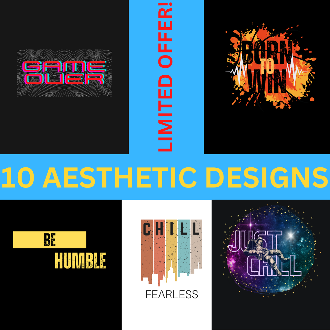 10 AESTHETIC DESIGNS BUNDLE LIMITED OFFER! PNG FORMAT preview image.