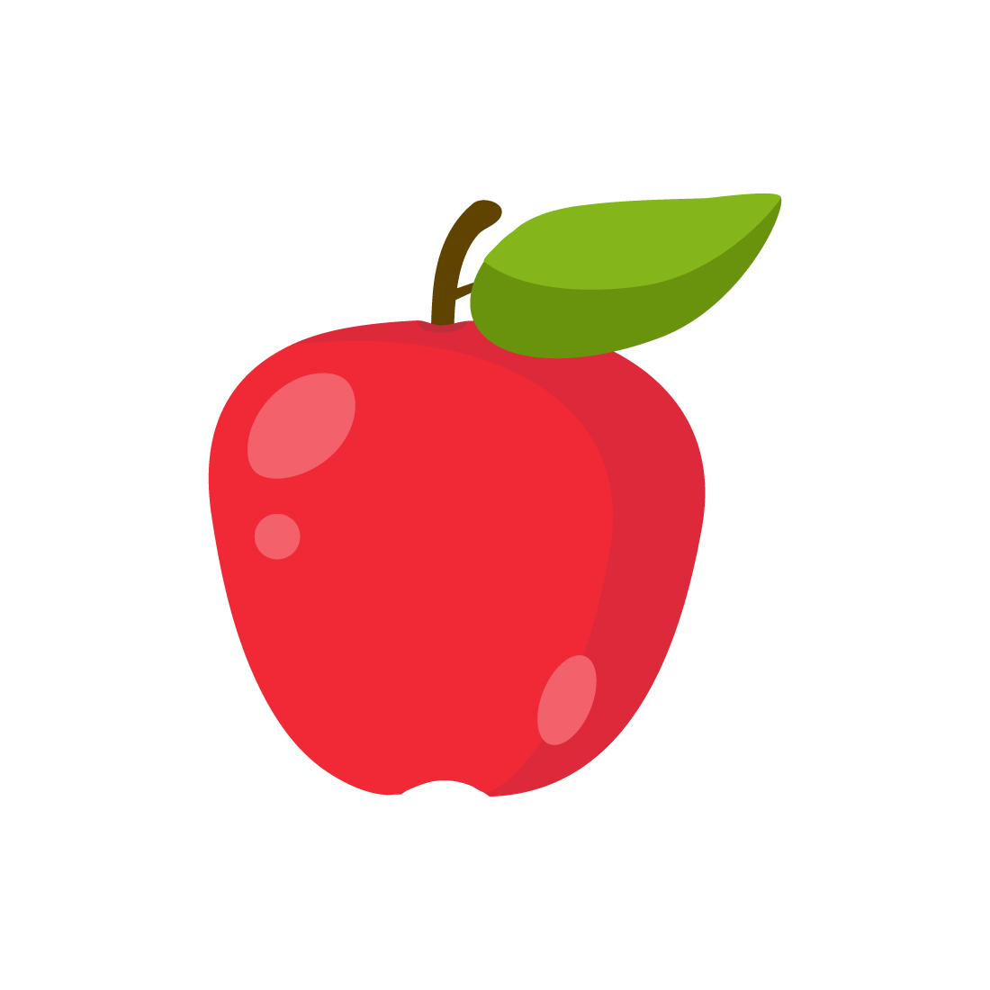 Red Apple Illustration On White Background preview image.