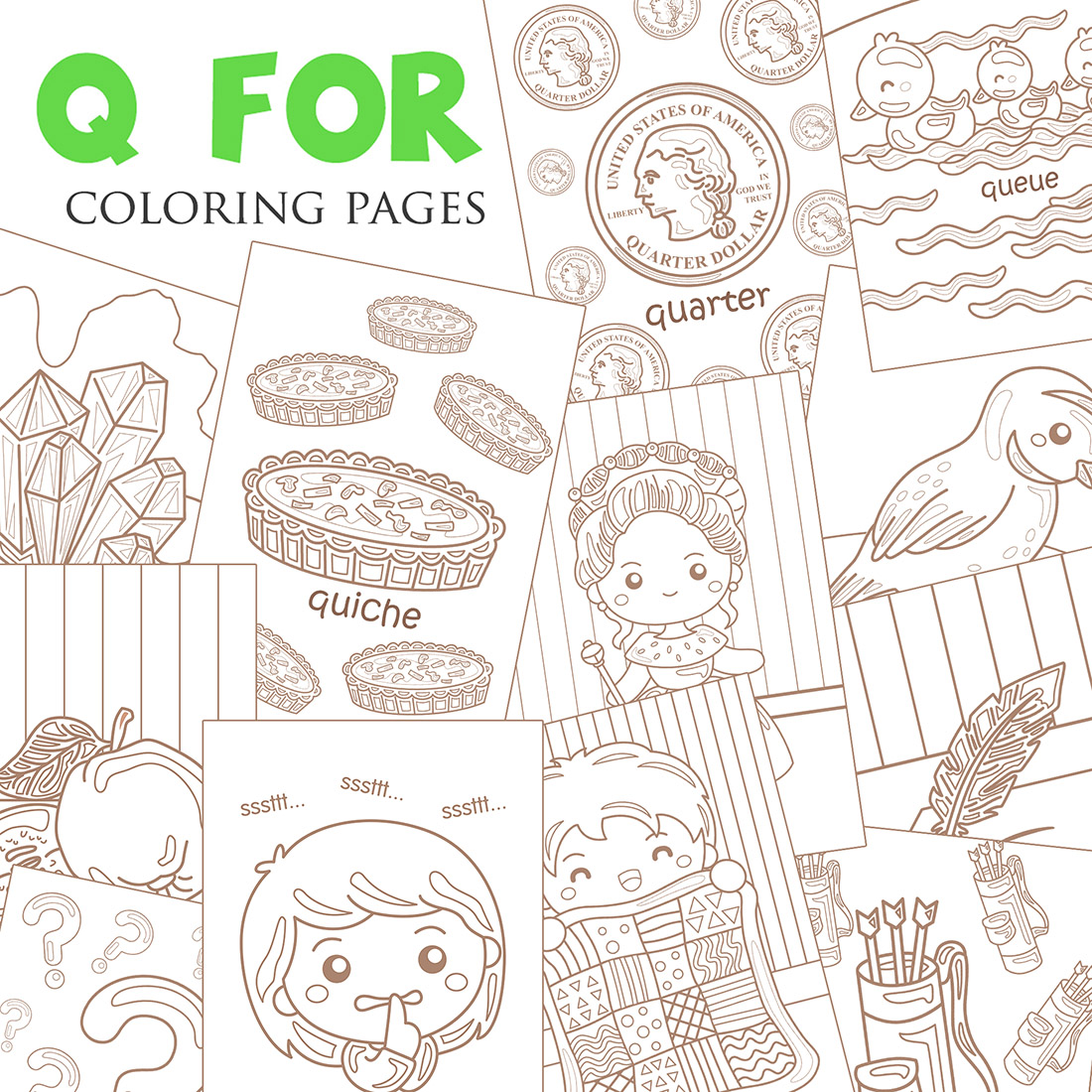 quarter coloring page