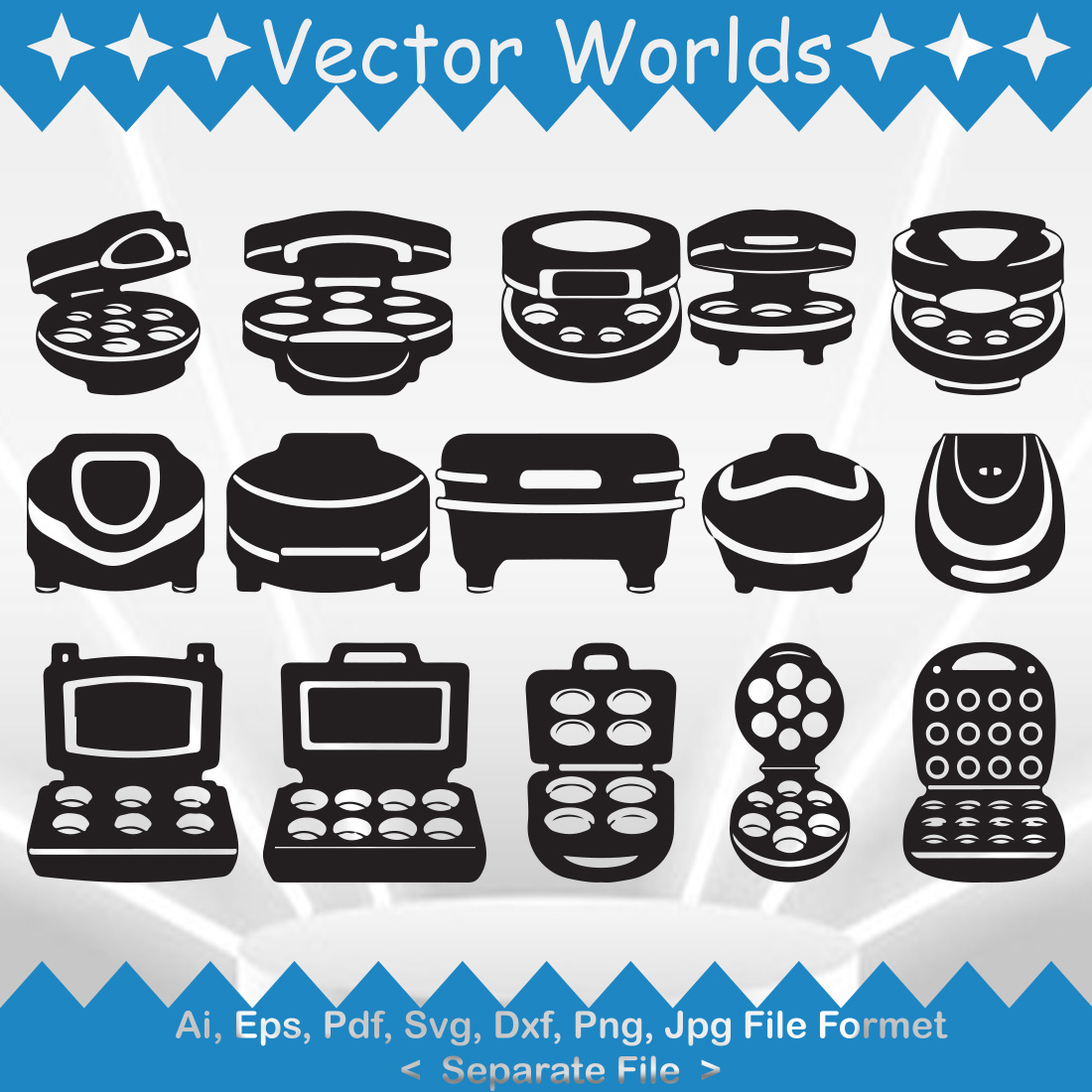 Cup Cake Maker SVG Vector Design preview image.