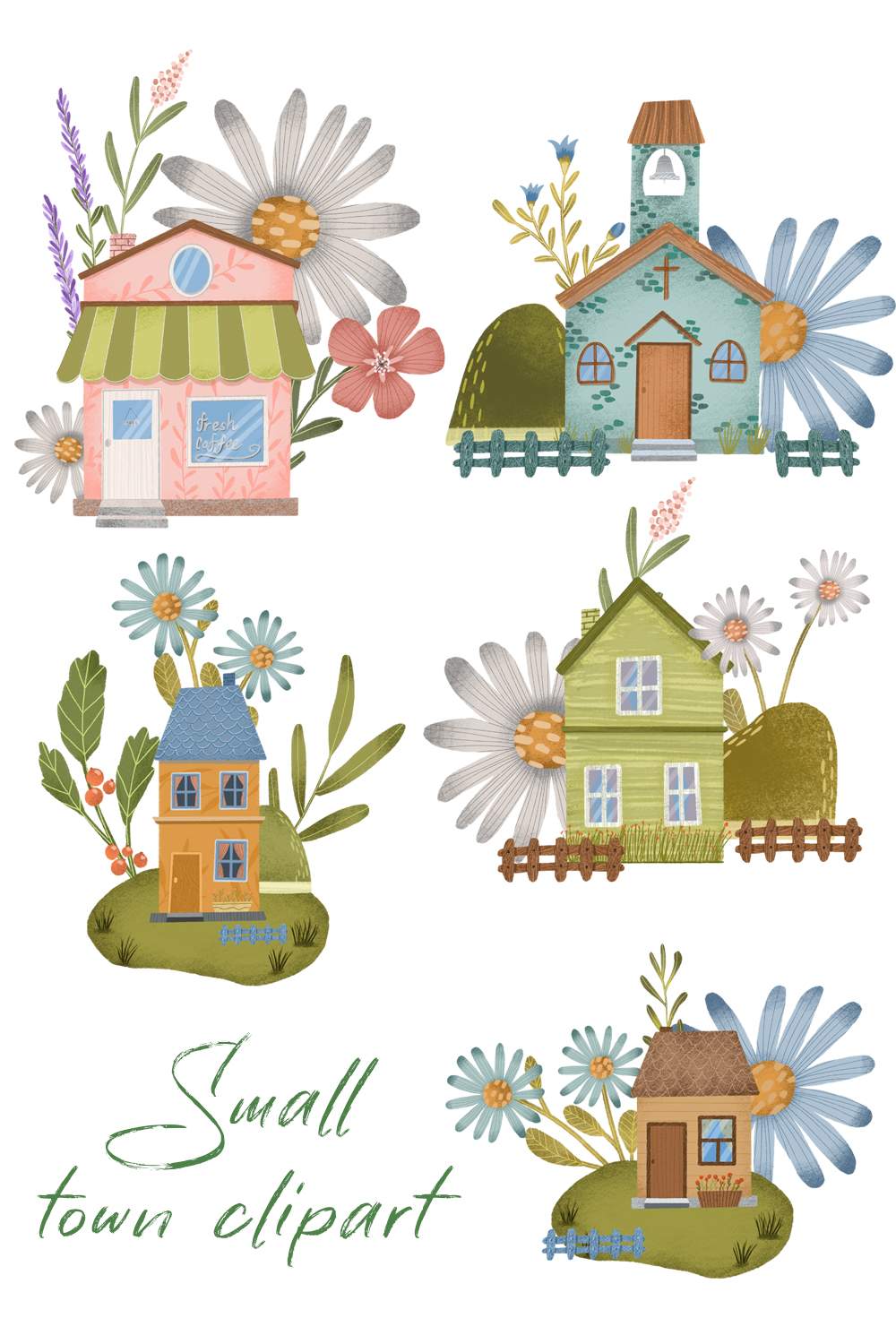 Cute Flowery house clipart collection pinterest preview image.