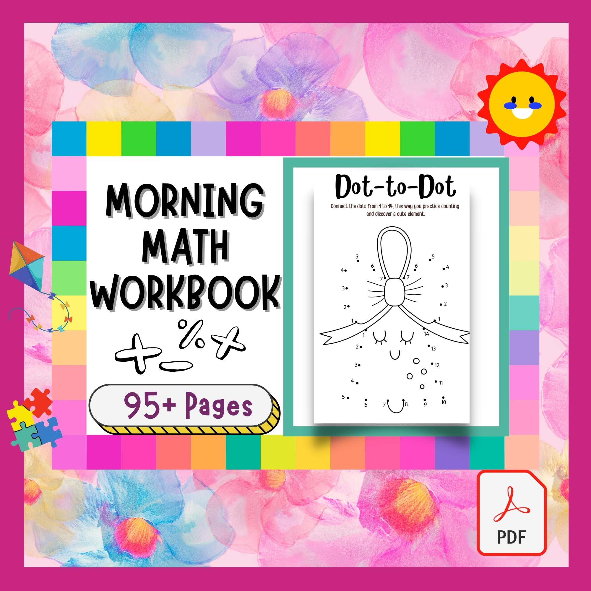 Morning Math Activities For Kids - Worksheets for Practicing Skills & Enrichment preview image.