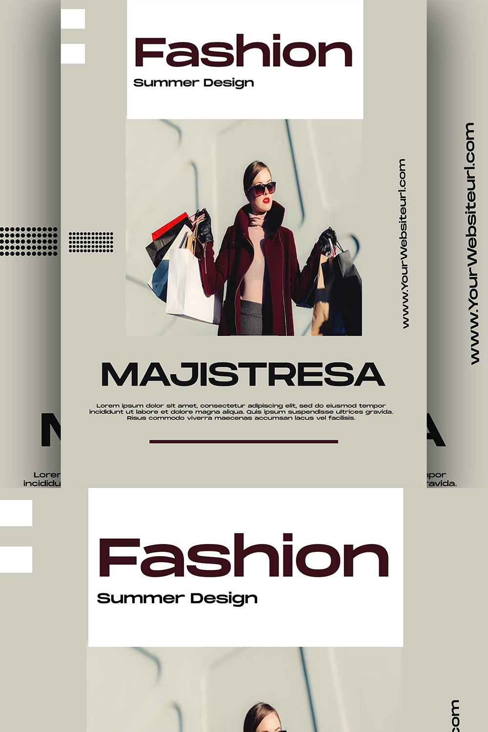 Fashion poster design pinterest preview image.