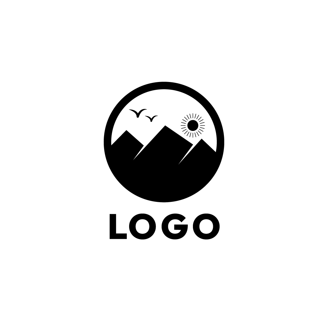Mountains Minimalist Logo preview image.