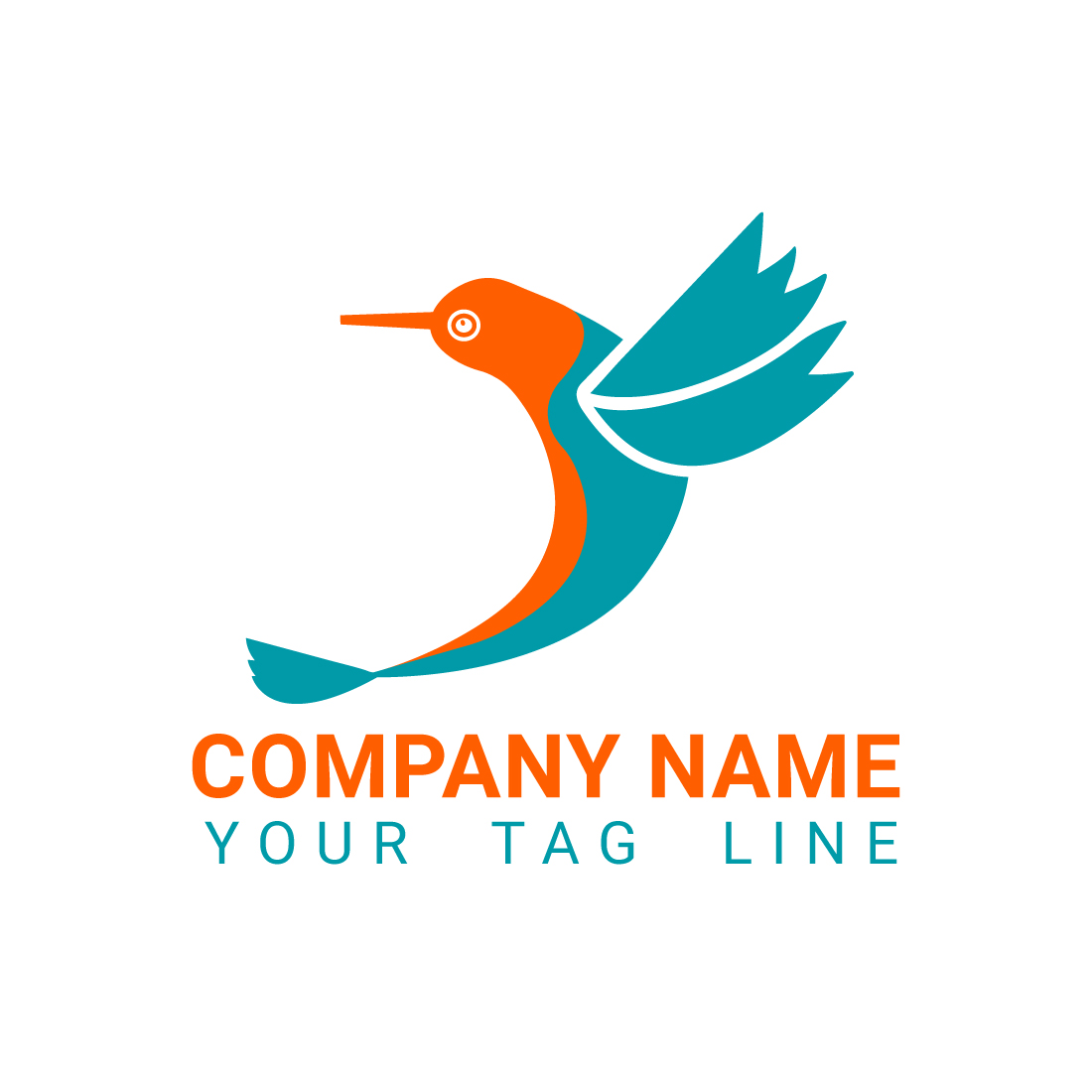 Bird colorful logo gradient vector preview image.