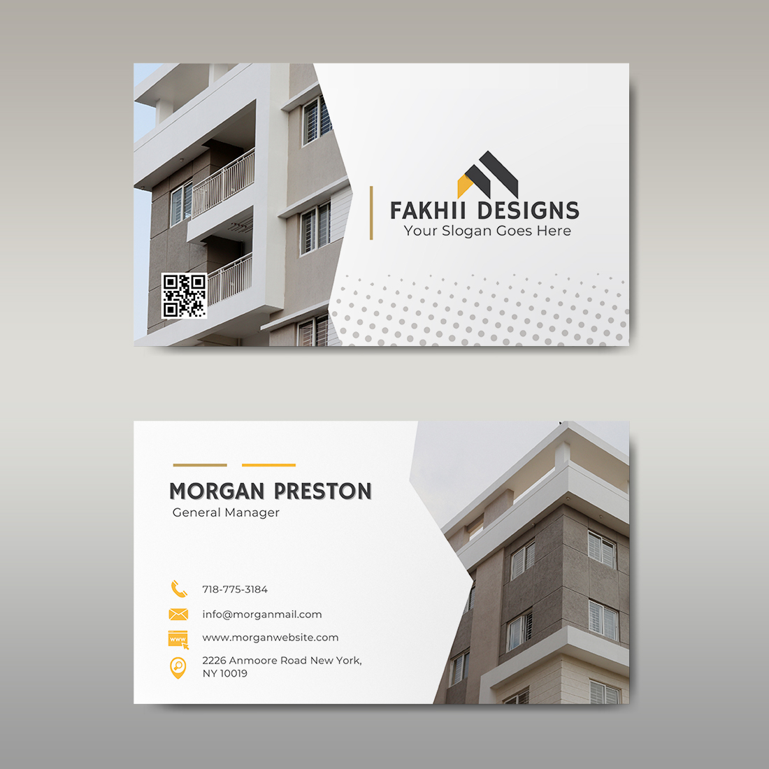 Luxury Real Estate Business Card preview image.