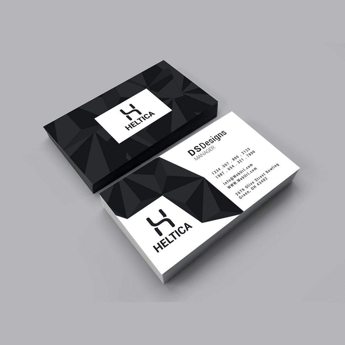 Modern business card design preview image.