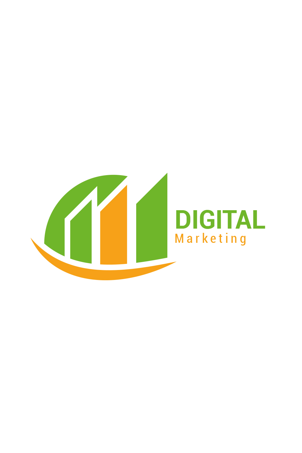 Digital marketing logo design ( txt is easily editable ) pinterest preview image.