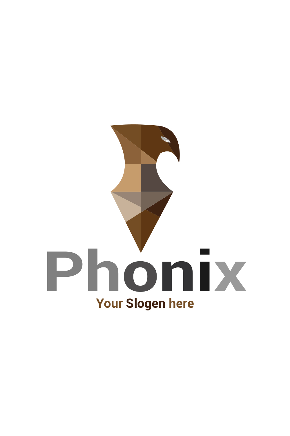Phonix geometric logo design pinterest preview image.