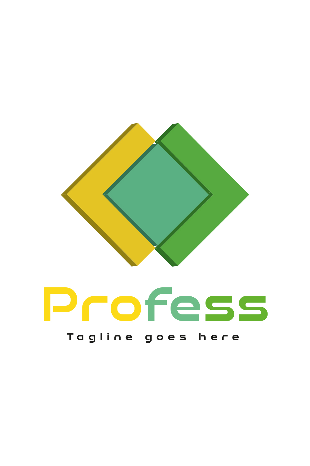 Professional 3D logo design pinterest preview image.