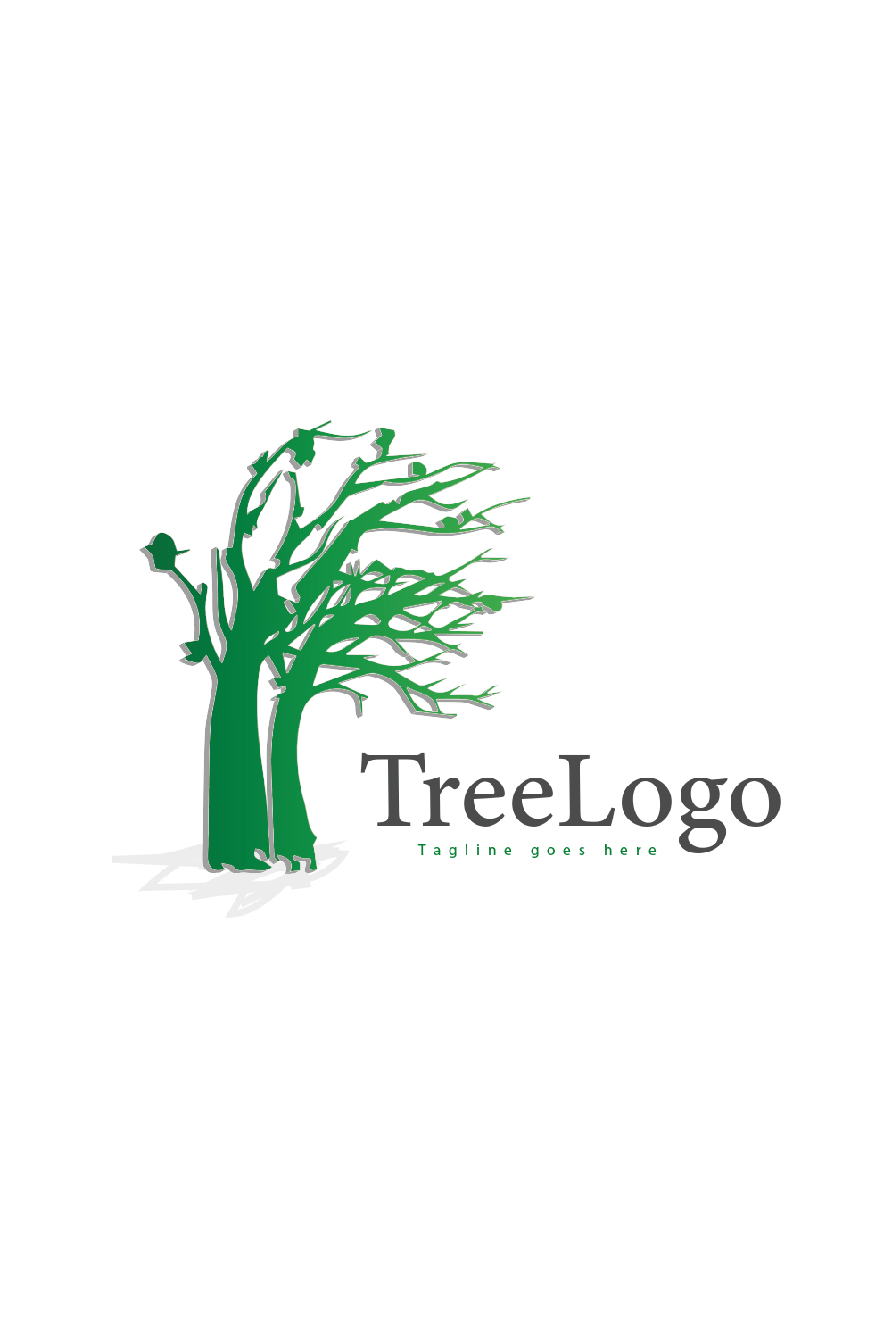 tree 3d logo design pinterest preview image.