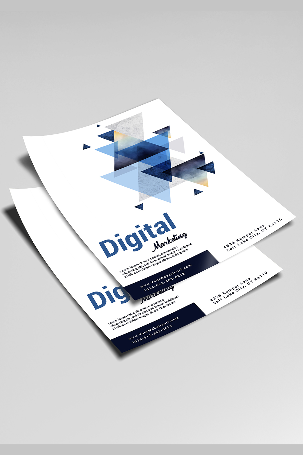 Digital Marketing poster design pinterest preview image.