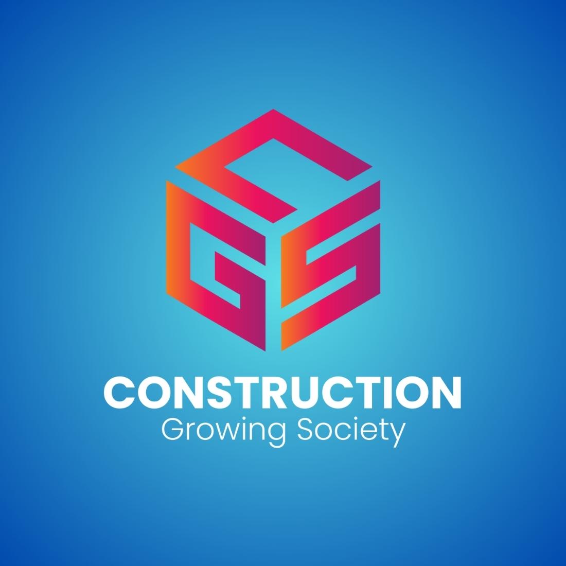 CGS (Construction Growing Society) Construction logo-Only $7 preview image.