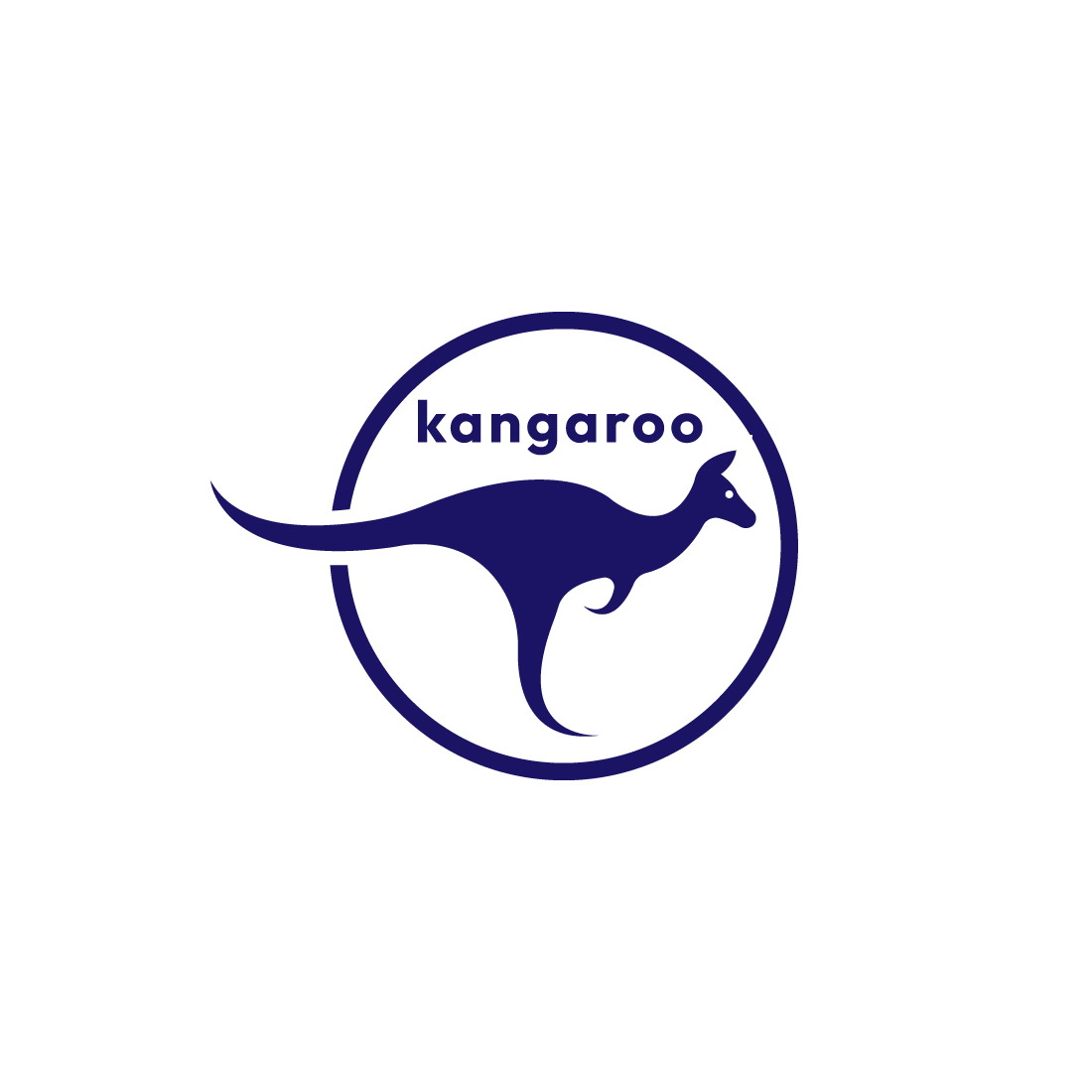 Kangaroo Animal Logo and Icon preview image.