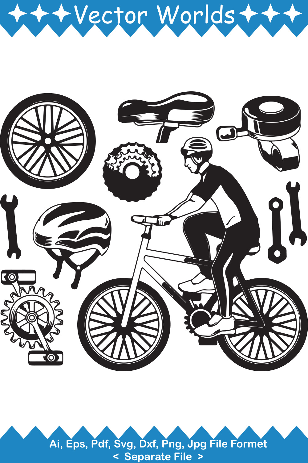 Cycle Element SVG Vector Design pinterest preview image.