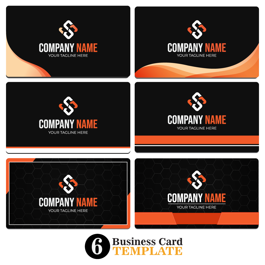Modern and corporate Business Card Template Design preview image.