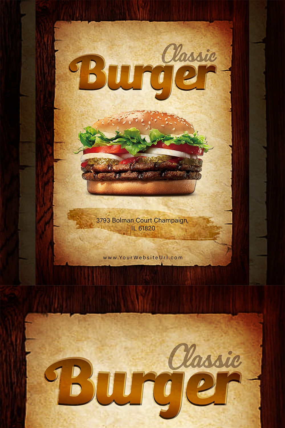burger poster design pinterest preview image.