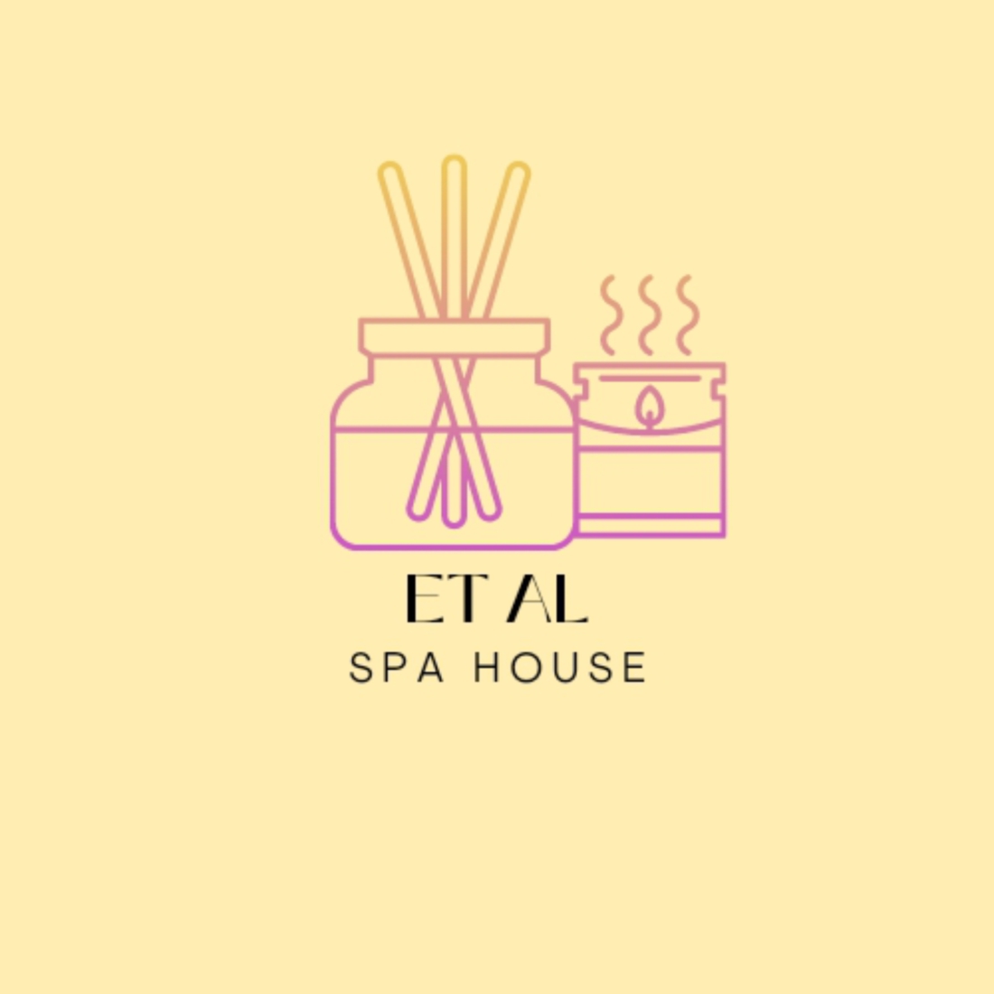 Et Al Spa house logo design preview image.