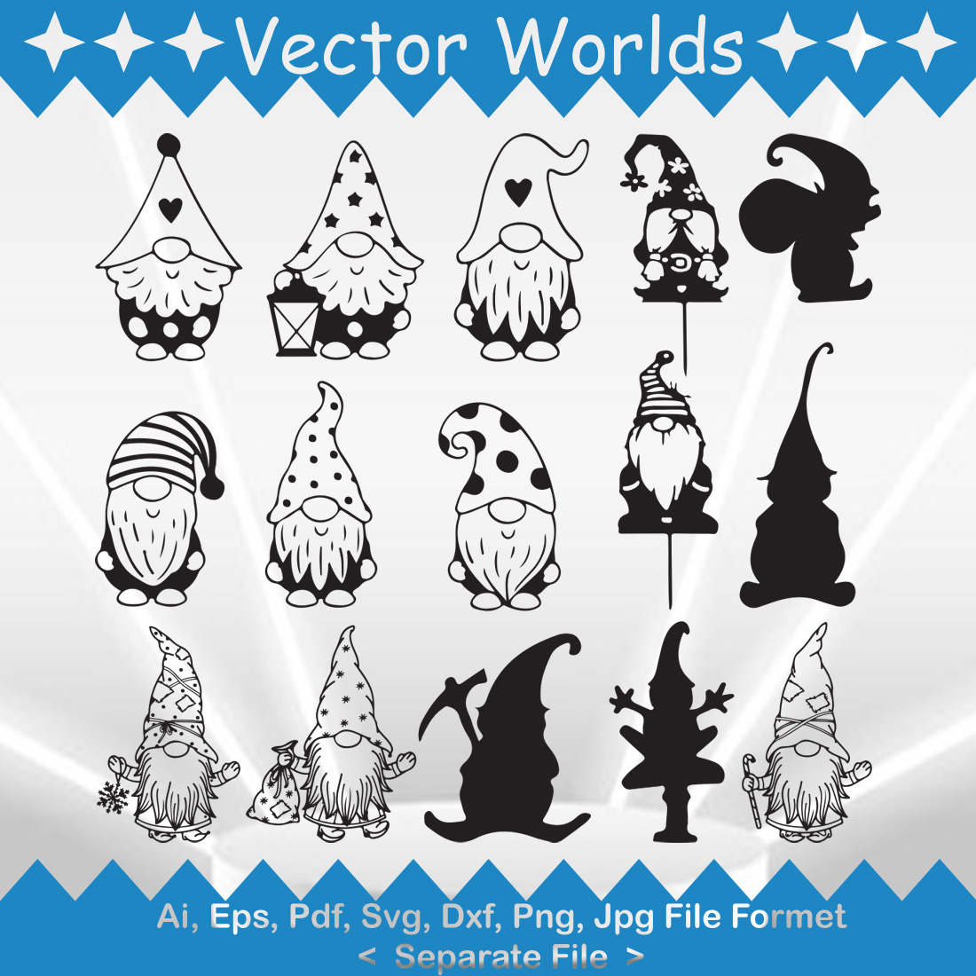 Gnome SVG Vector Design preview image.
