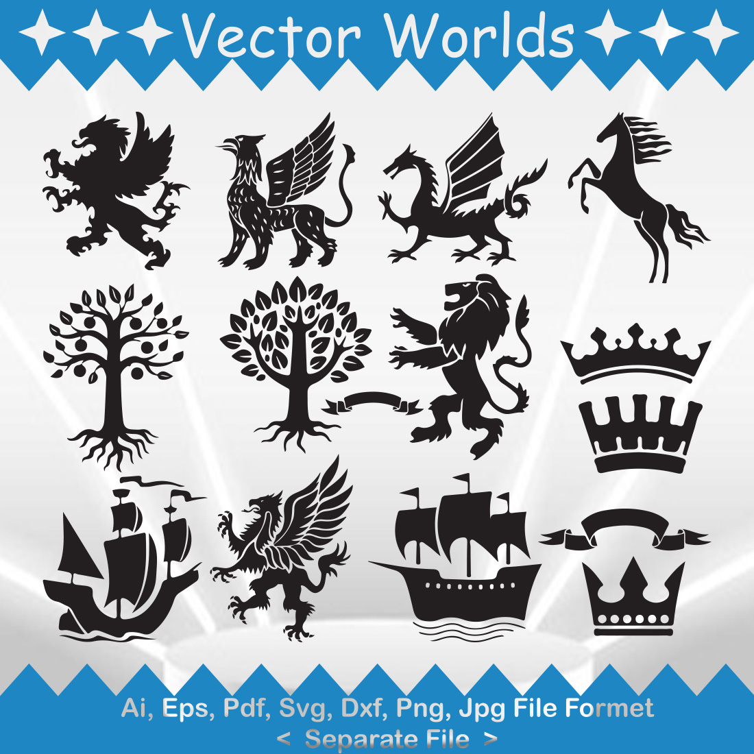 The Griffin Symbol SVG Vector Design preview image.