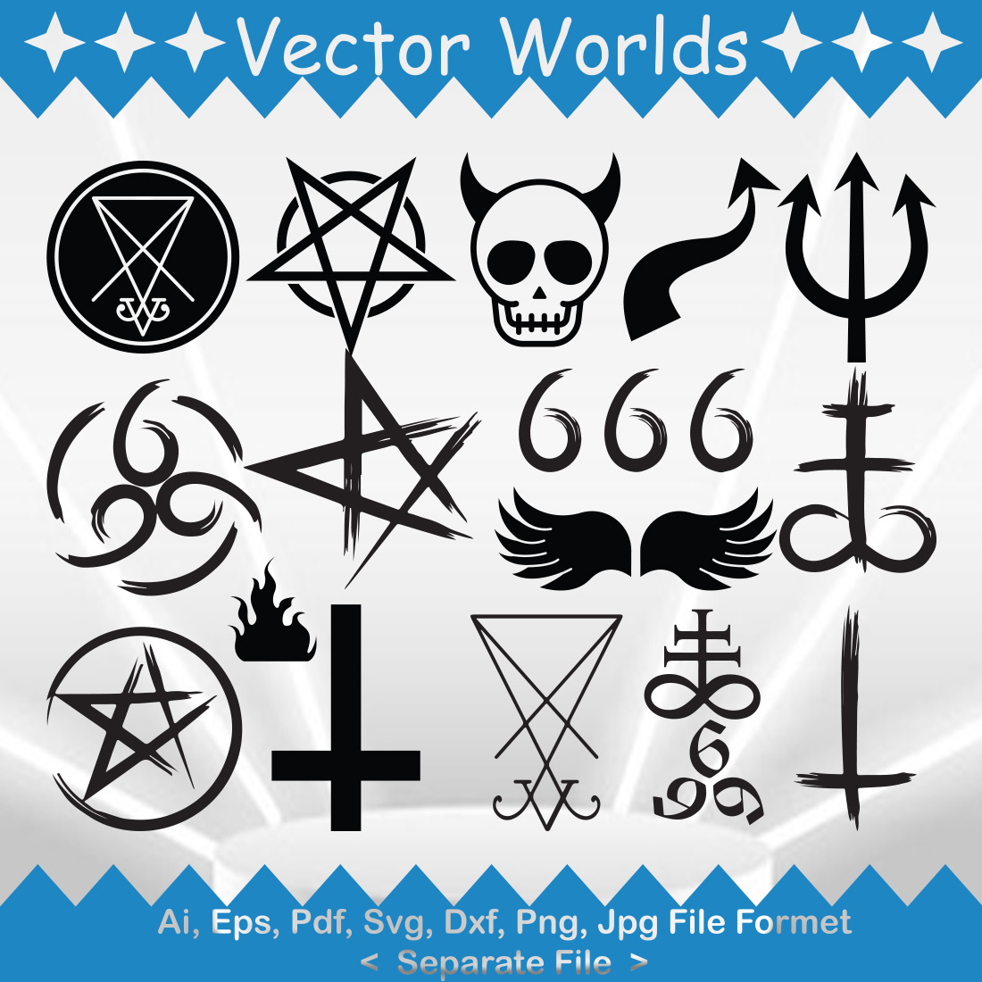 Lucifer Icon SVG Vector Design preview image.