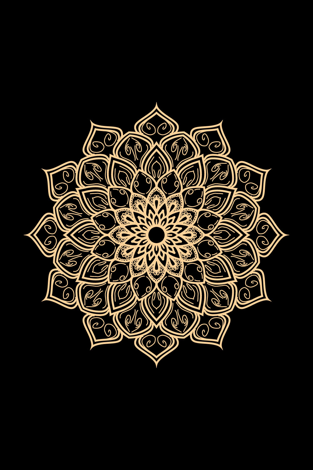 Simple Mandala Design pinterest preview image.