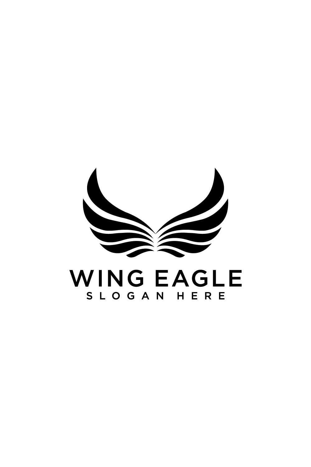 wings eagle logo design pinterest preview image.