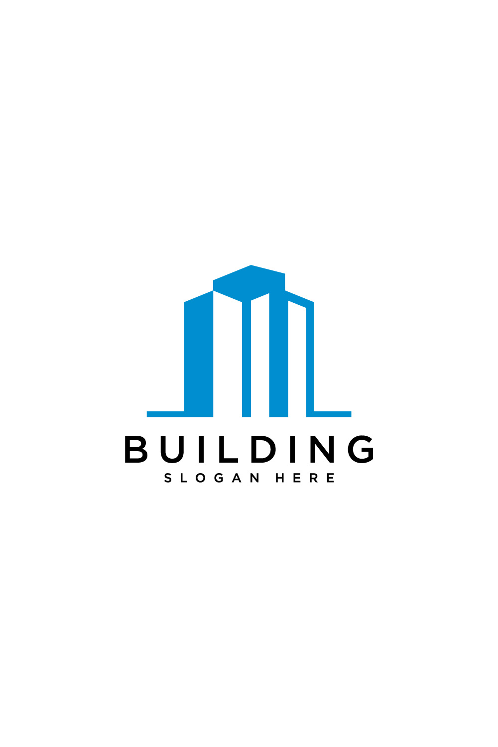 building logo vector design pinterest preview image.