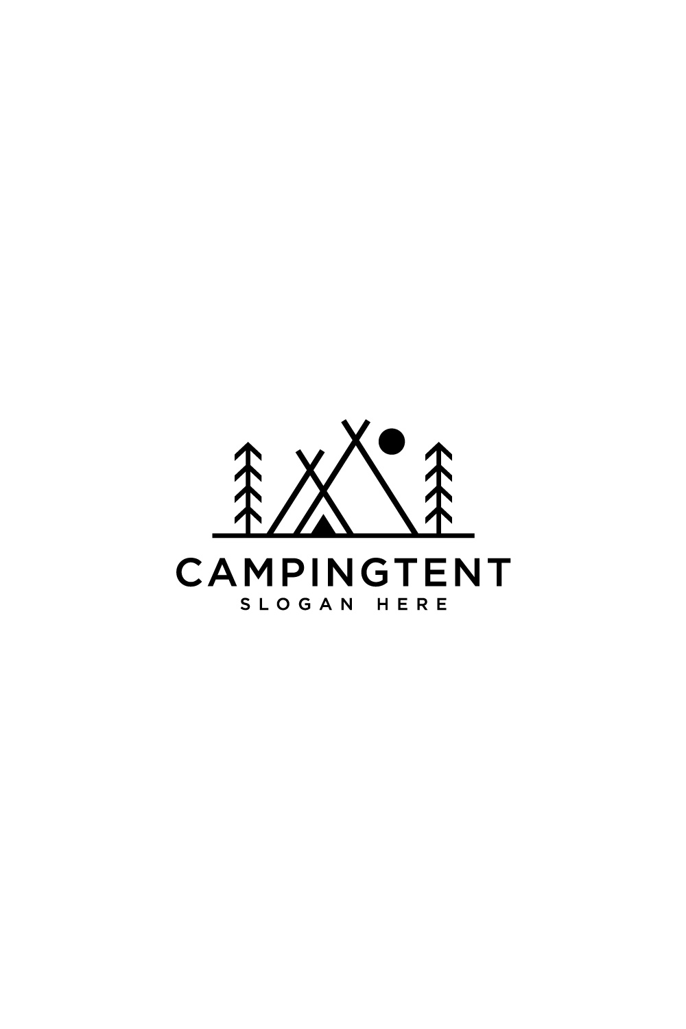 glamping tent logo vector design pinterest preview image.